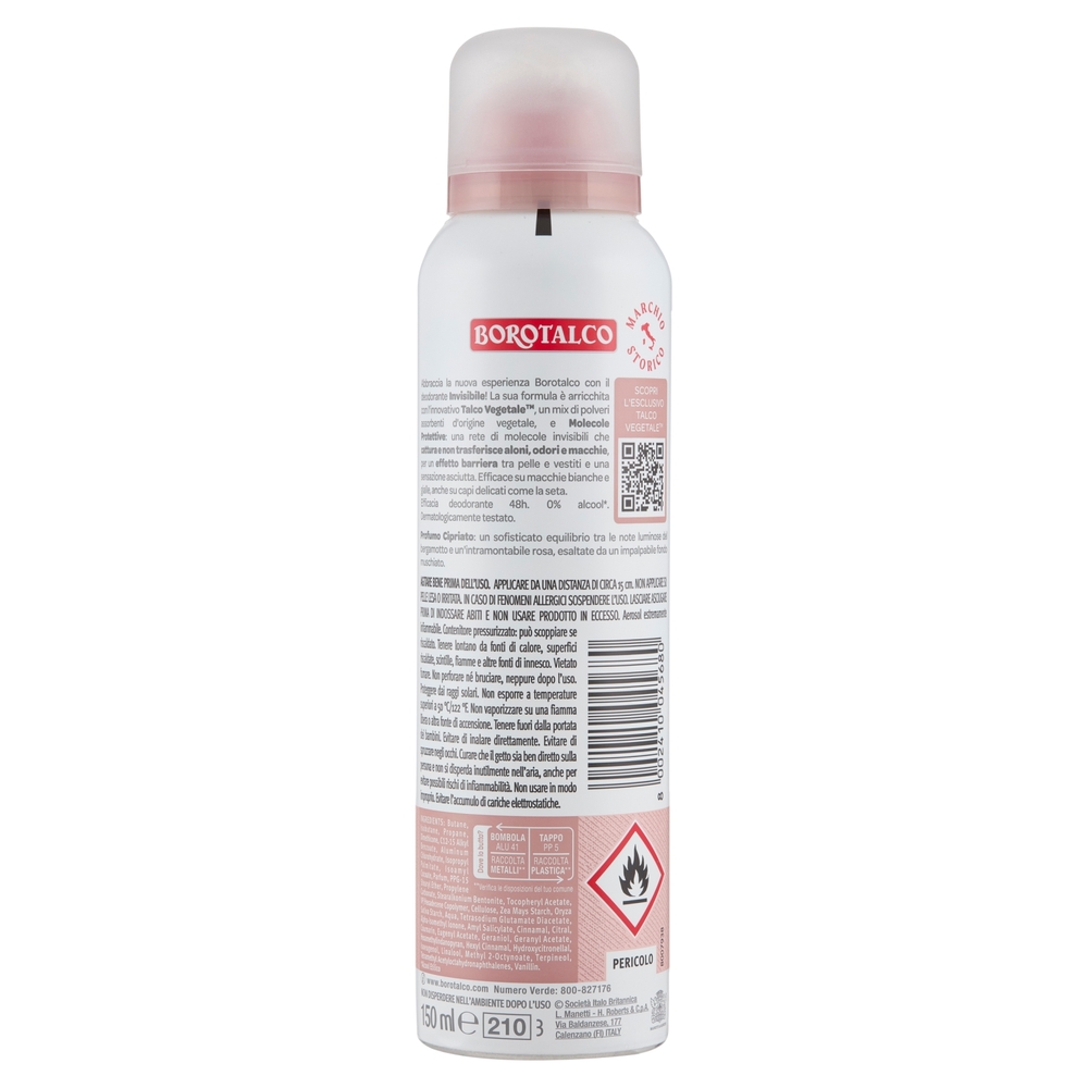 Borotalco Invisibile Profumo Cipriato Deo Spray 150 ml